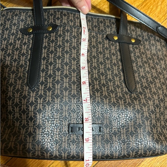 FOSSIL FELICITY SATCHEL CROSSBODY HANDBAG, BLK/BROWN - Picture 10 of 11